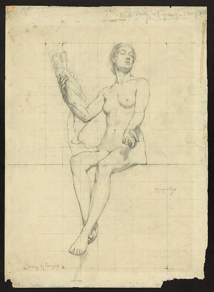Studio di nudo per la figura della scultura - Thomas Jefferson Building